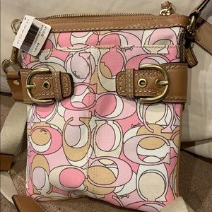 Coach CrossFit Bag. NWT.  Pink and beige so cute!!